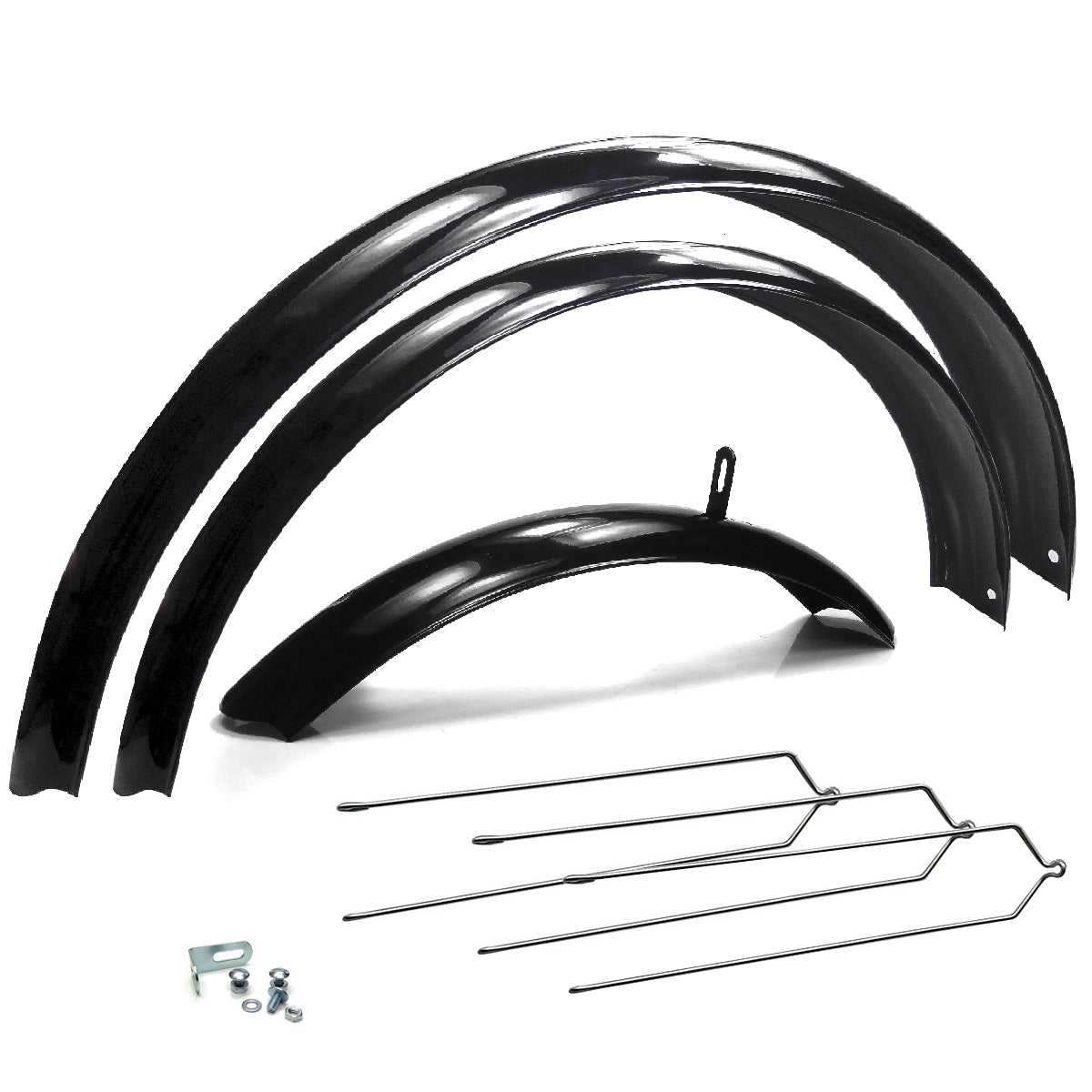 Haste Paralama 380mm Zincado Prata