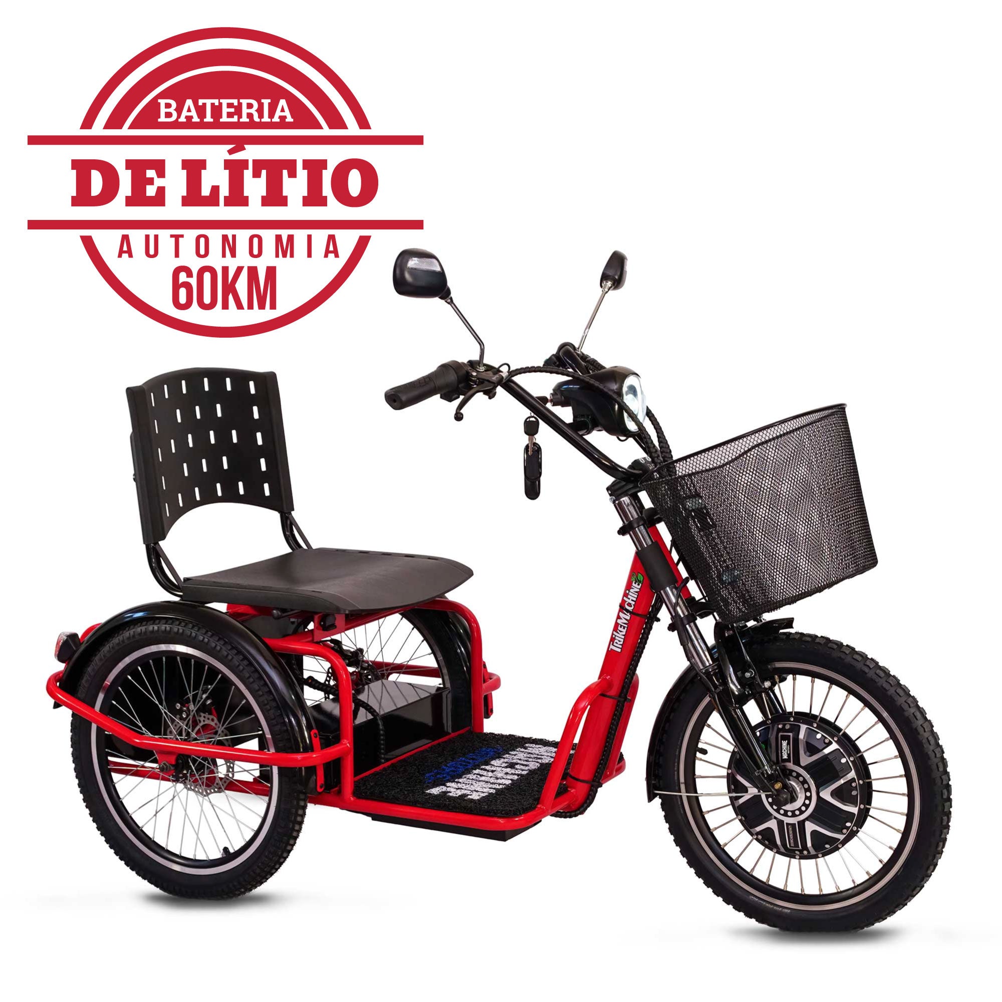 eTrike Machine Force 800W Bateria Lítio