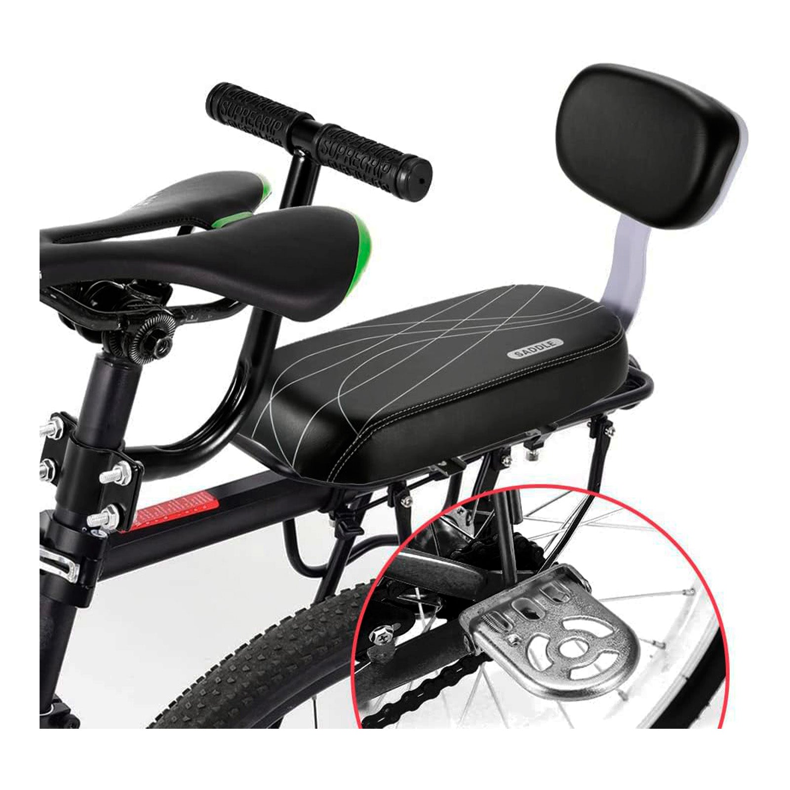 Assento Traseiro Para Bicicleta Com Apoio