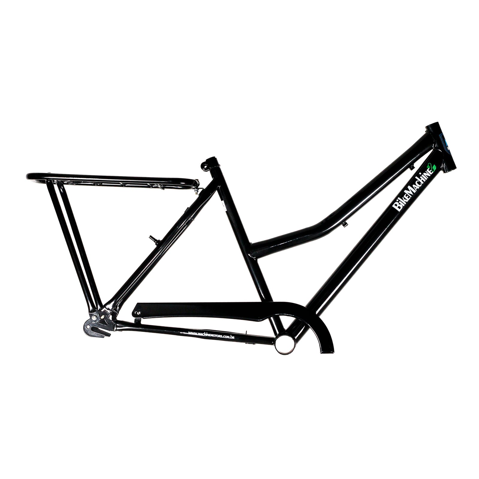 Kit Quadro Bicicleta 26 1.1/2" Aço Retrô Preto