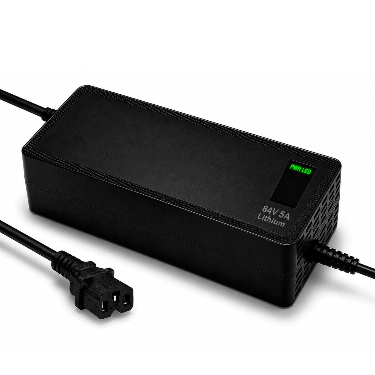 Carregador Bateria Lítio 72V 5A Plug IEC C13 (Tripolar)