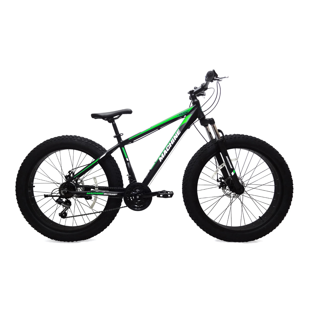 Bicicleta 26" Liberty FAT 21V Freio a Disco Preto/Verde