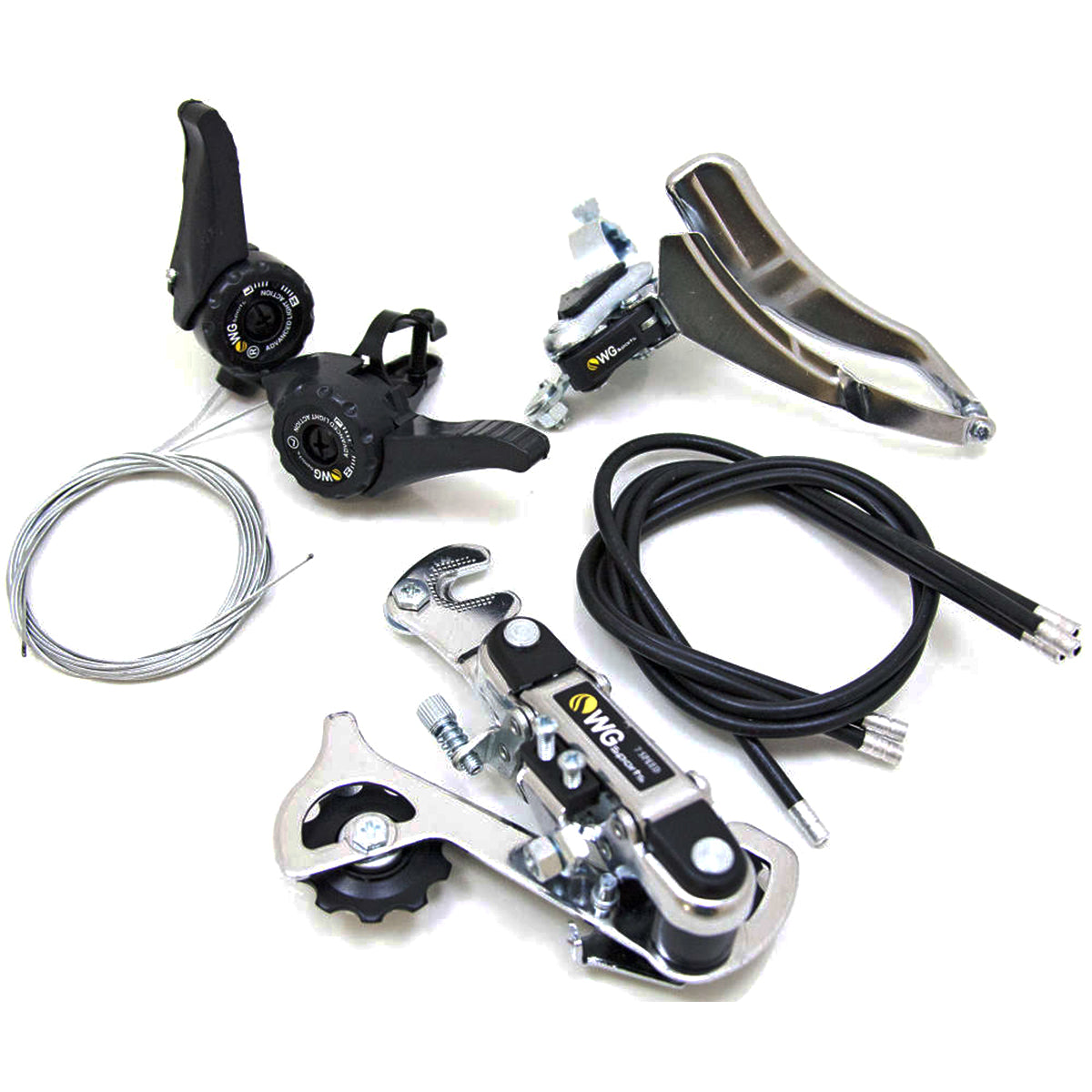 Kit Câmbio Dianteiro e Traseiro com Gancheira e Alavanca 18V