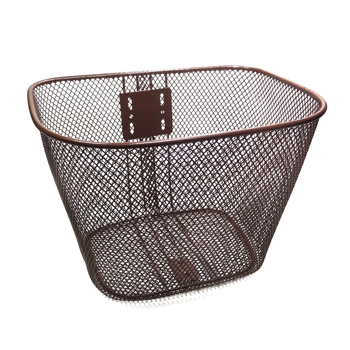Cesta Grande em Aço Dianteira 21X23X31CM Aro 26 Marrom