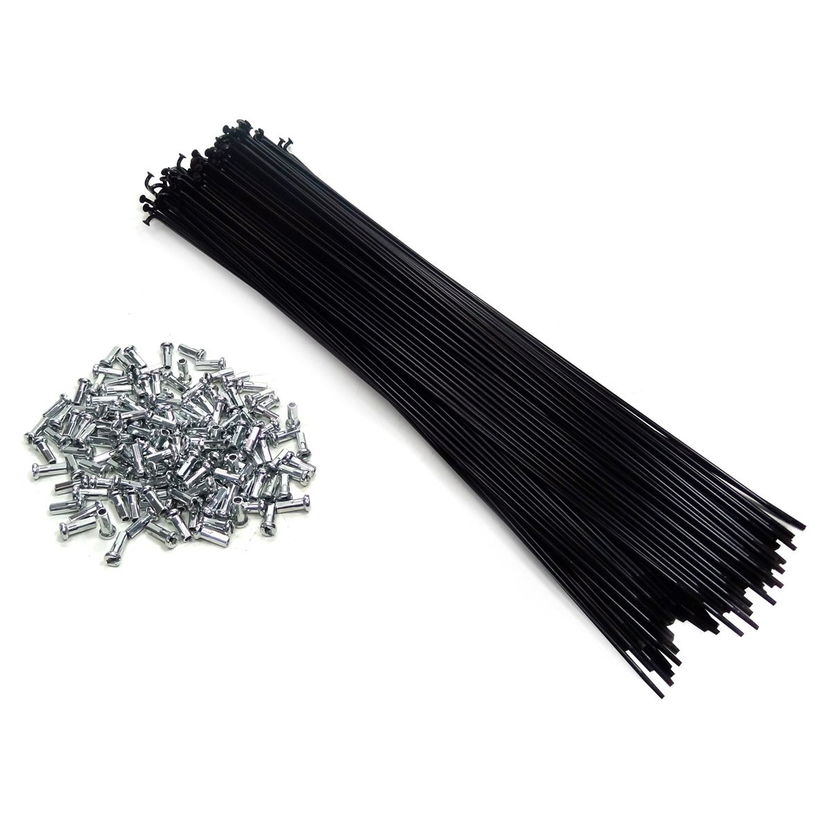 Jogo de Raio Bicicleta 2,5x255mm Aço Preto