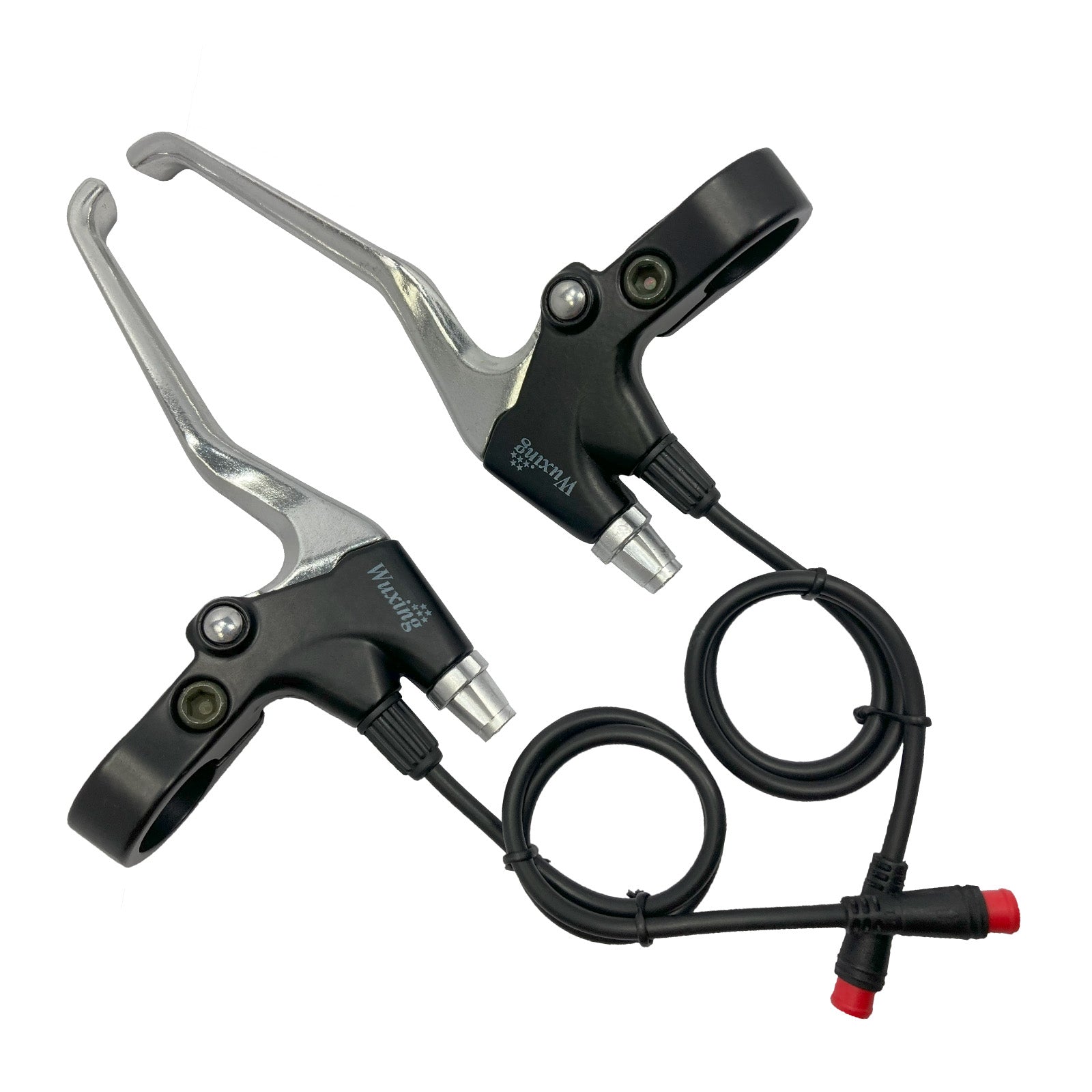 Manete de Freio eBike Alumínio Waterproof-Plug Preto/Prata