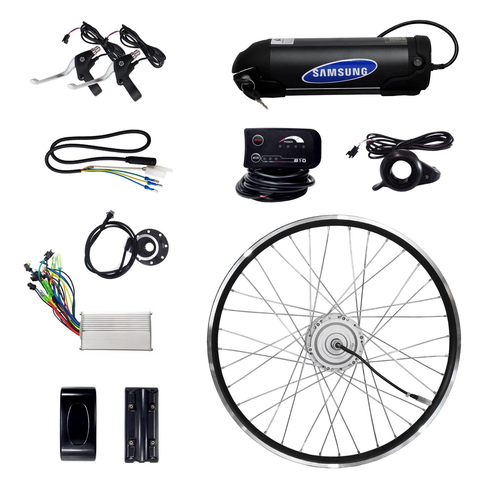 Kit Elétrico Dianteiro eBike 350W XF04 Bateria Lítio 36V 10AH Display S810