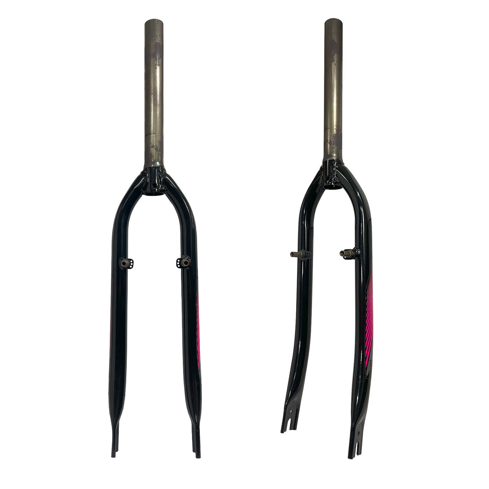 Garfo 26" Rígido 28,6mm Oversize Beach V-Brake Preto/Rosa