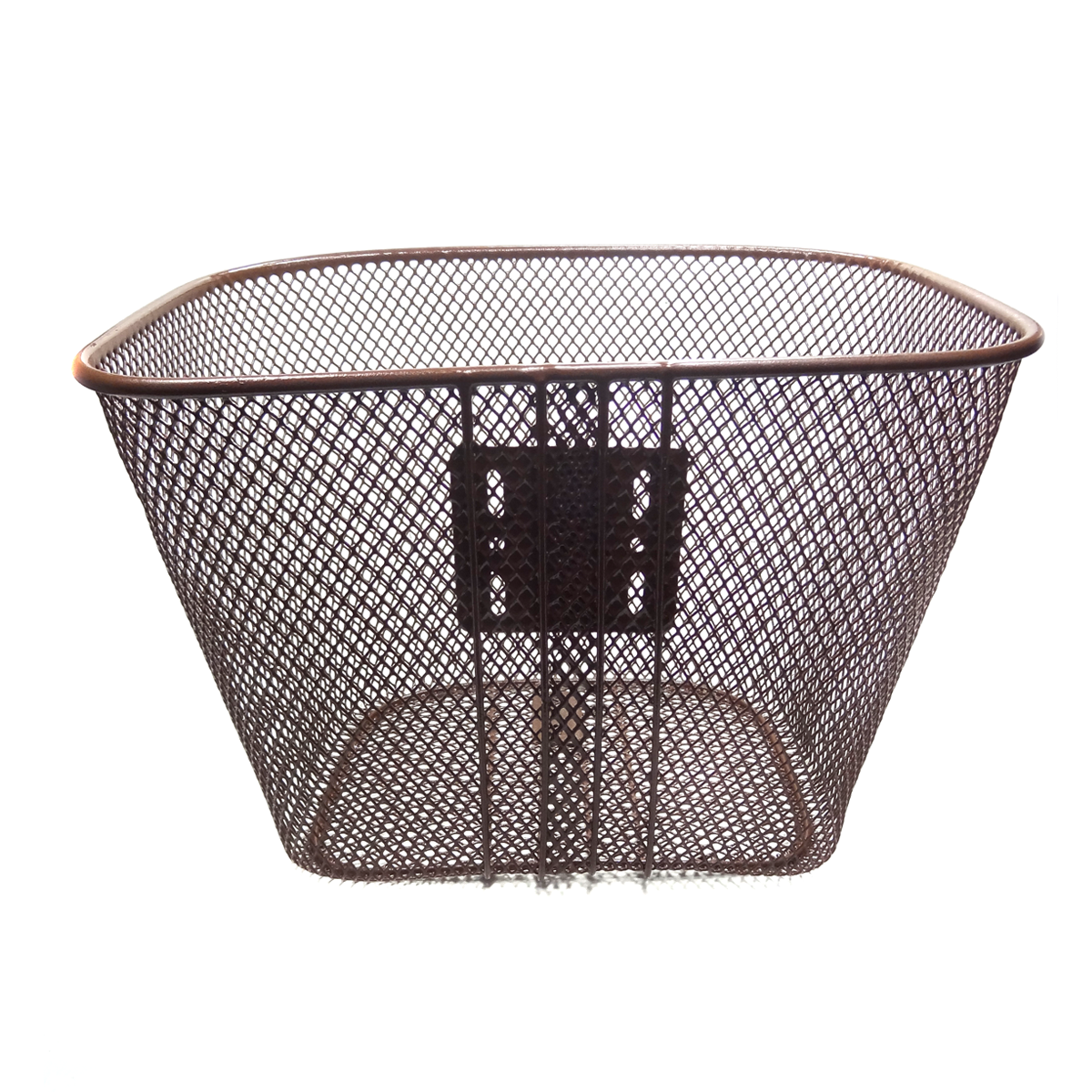 Cesta Grande em Aço Dianteira 21X23X31CM Aro 26 Marrom