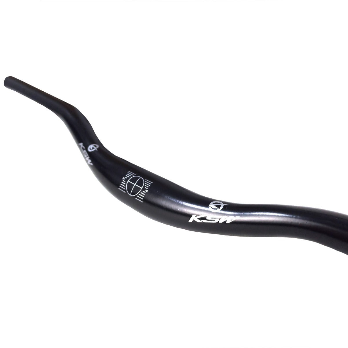 Guidão KSW Curvo 31.8x720mmx30mm Aluminio Preto