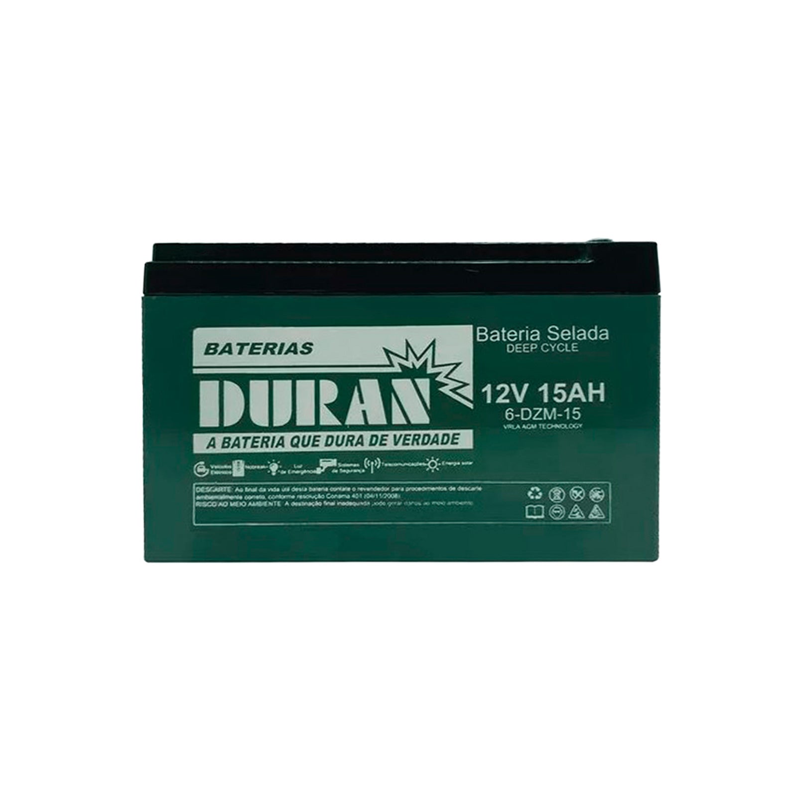 Bateria Selada Duran Ciclo Profundo EV 12V 15AH