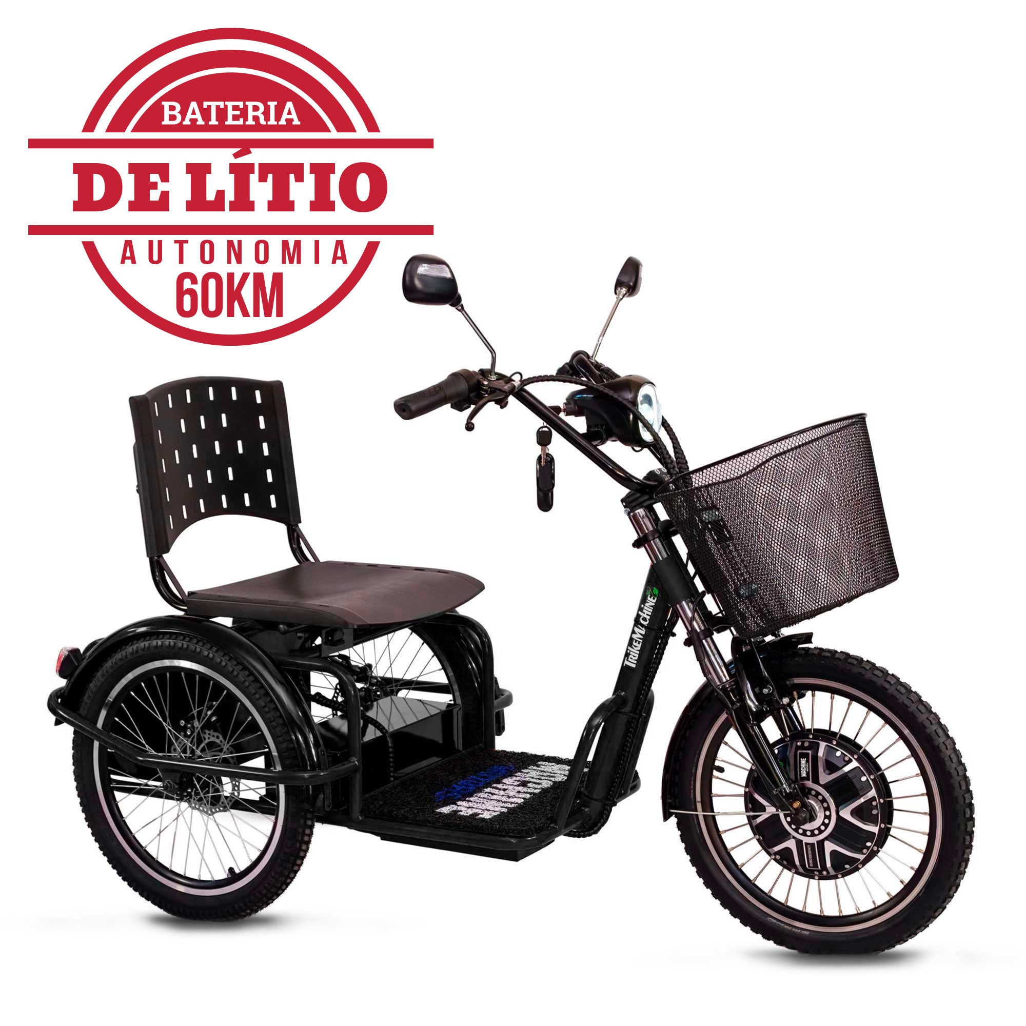 eTrike Machine Force 800W Bateria Lítio