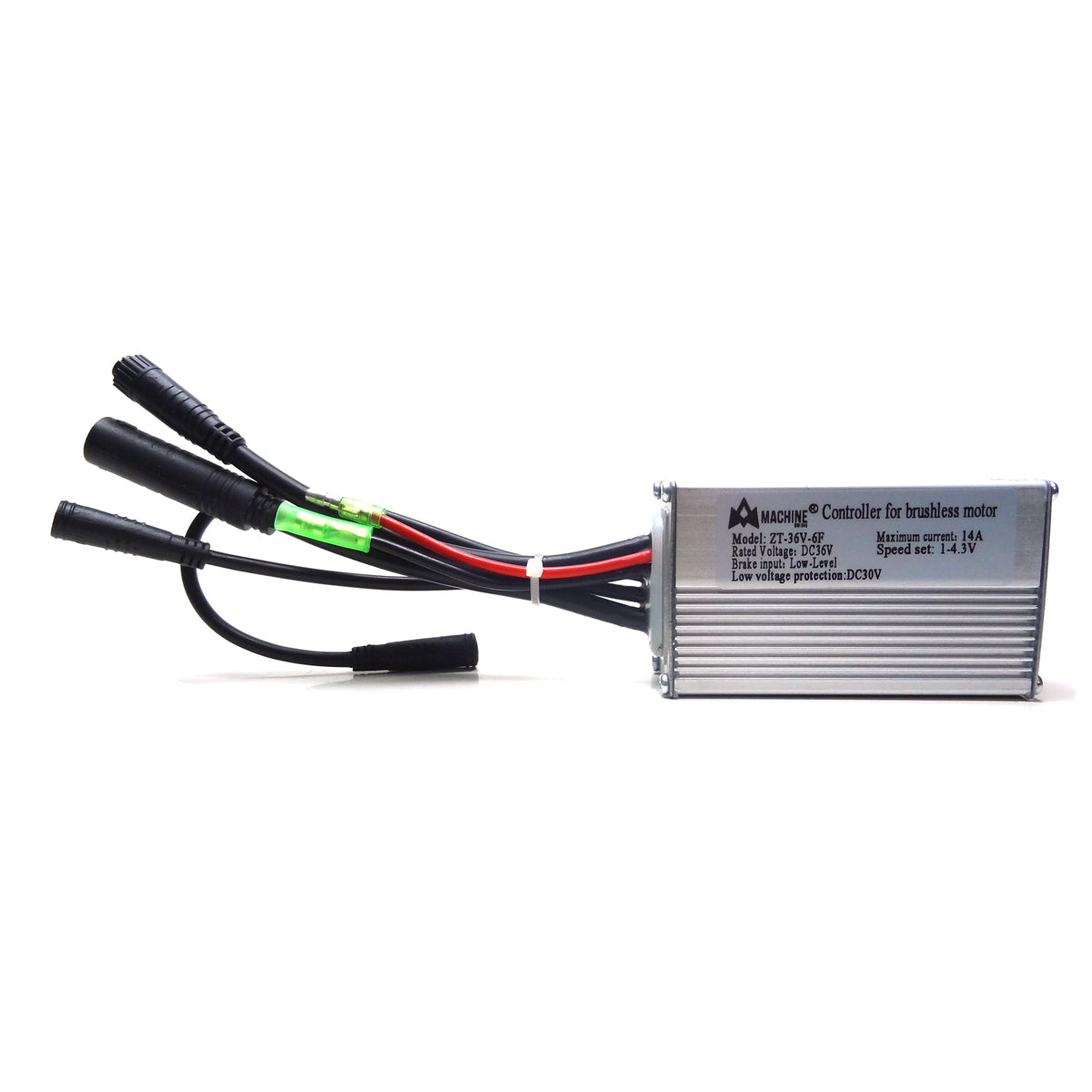 Controlador eBike 350W 36V 6 Mosfets 14A ZT-36V-6F Punho Waterproof