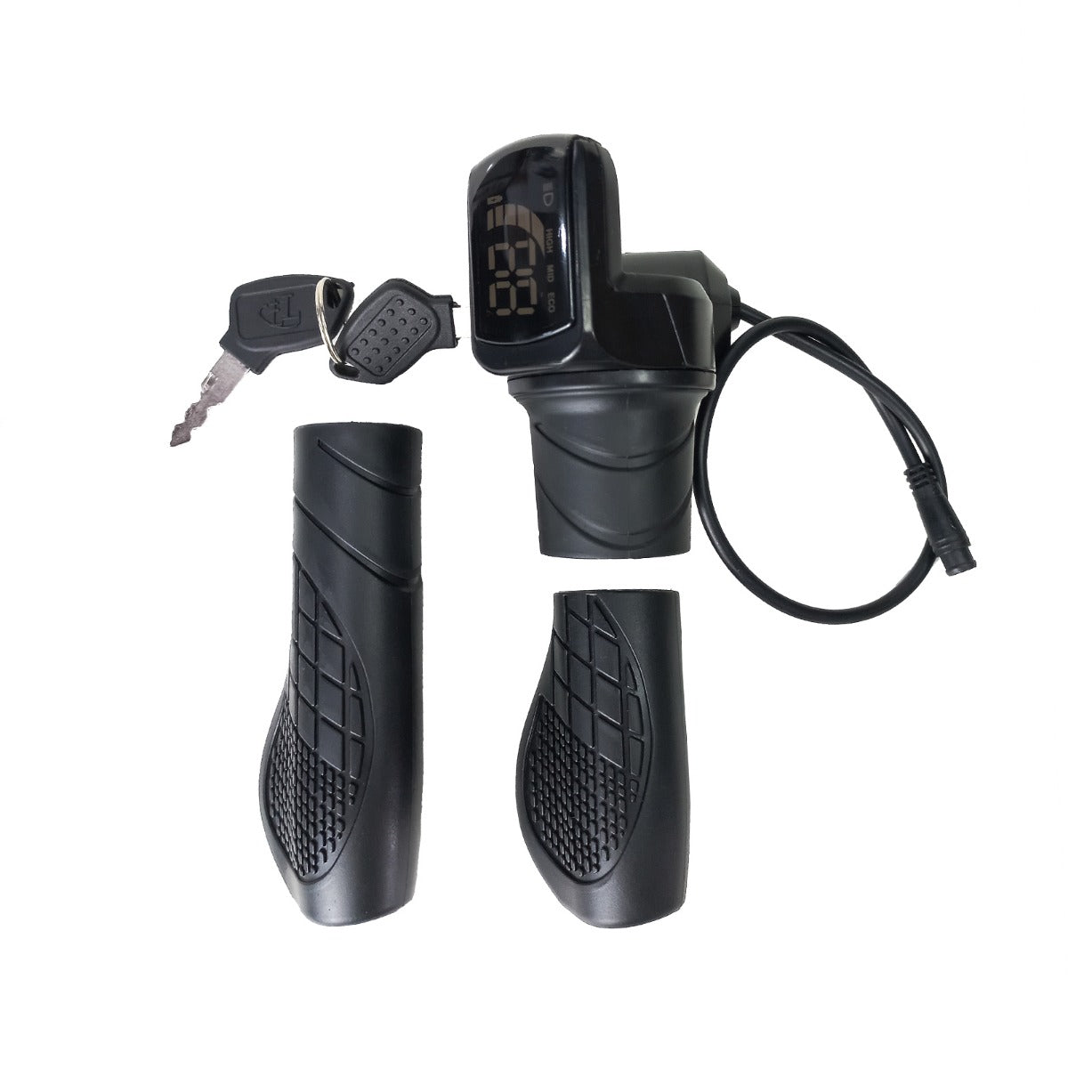 Acelerador de Punho eBike com Manopla 36V V3 Waterproof-Plug Medidor de Carga Digital
