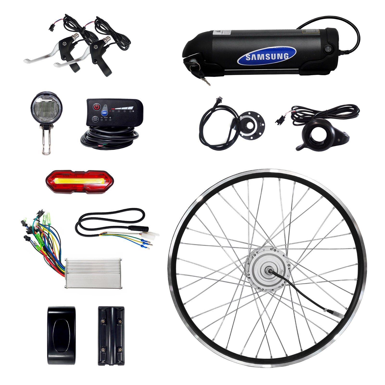Kit Elétrico Dianteiro eBike 350W XF04 Bateria Lítio 36V 10AH Display S810-H