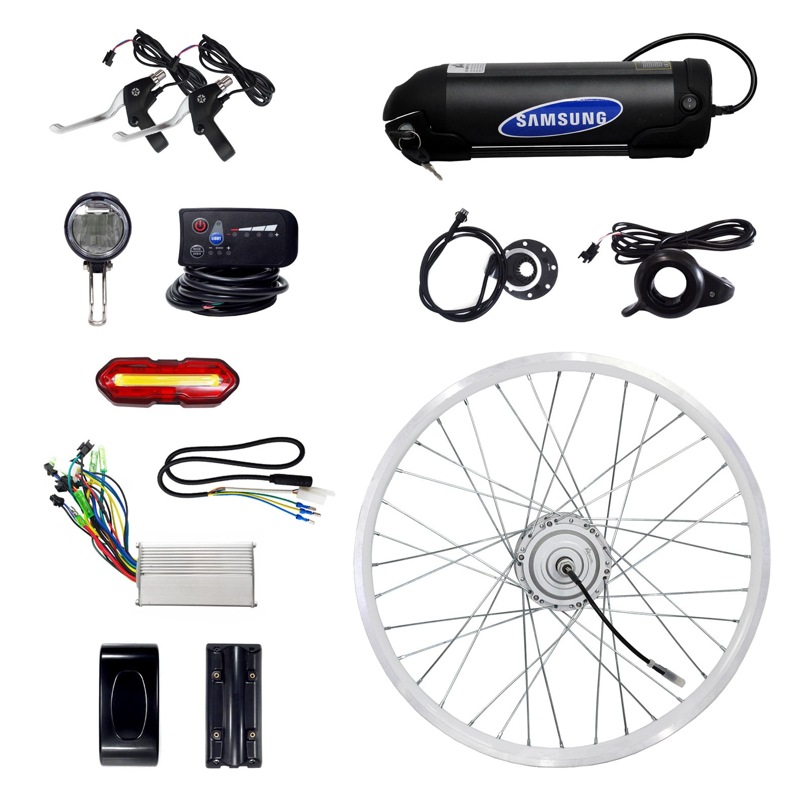 Kit Elétrico Dianteiro eBike 350W XF04 Bateria Lítio 36V 10AH Display S810-H