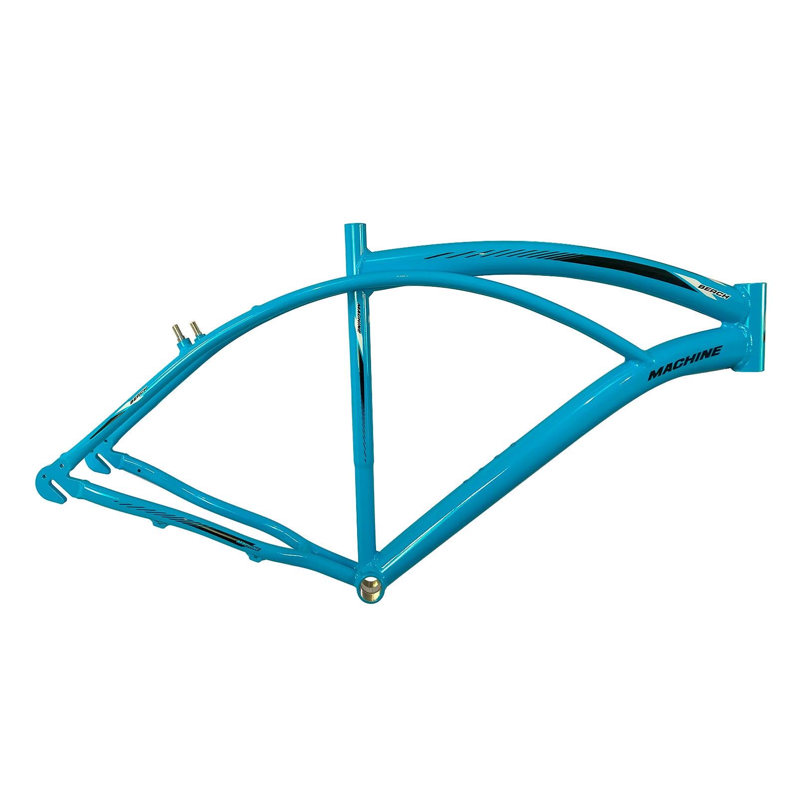 Quadro Bicicleta 26x19" Alumínio Beach Azul/Branco