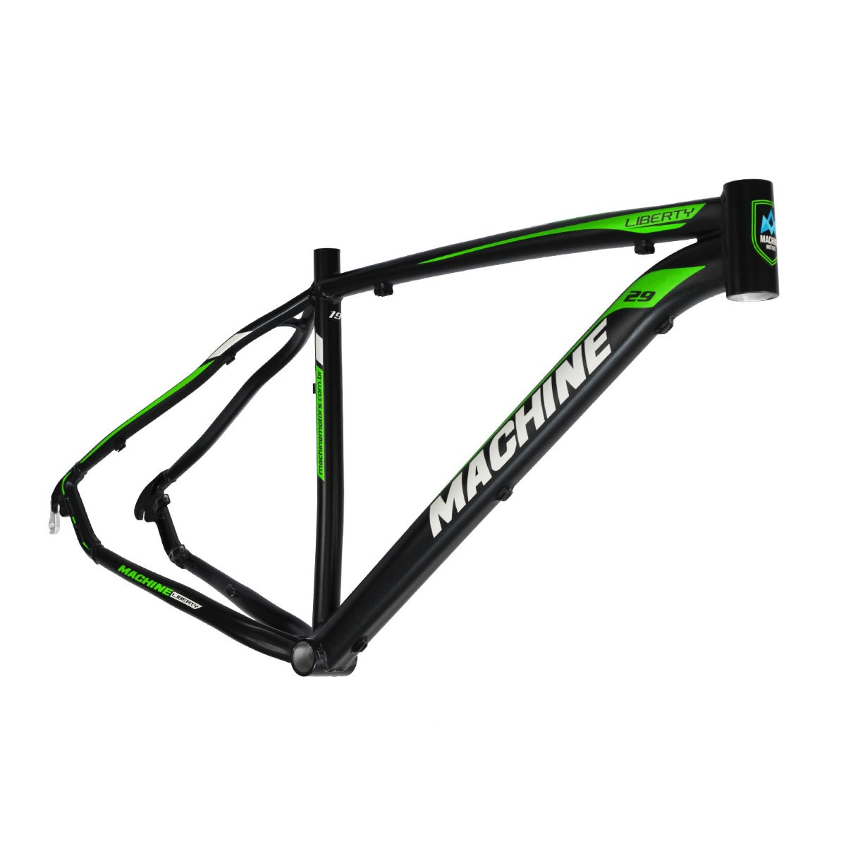 Quadro Bicicleta 29x19" MTB Alumínio Liberty Preto/Verde