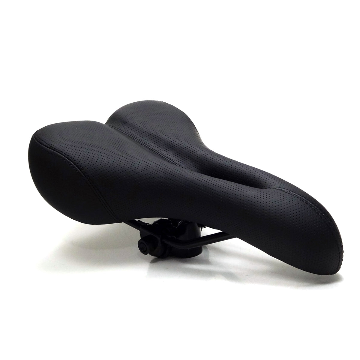 Selim MTB Couro Sintético Vazado Ergonômico Preto