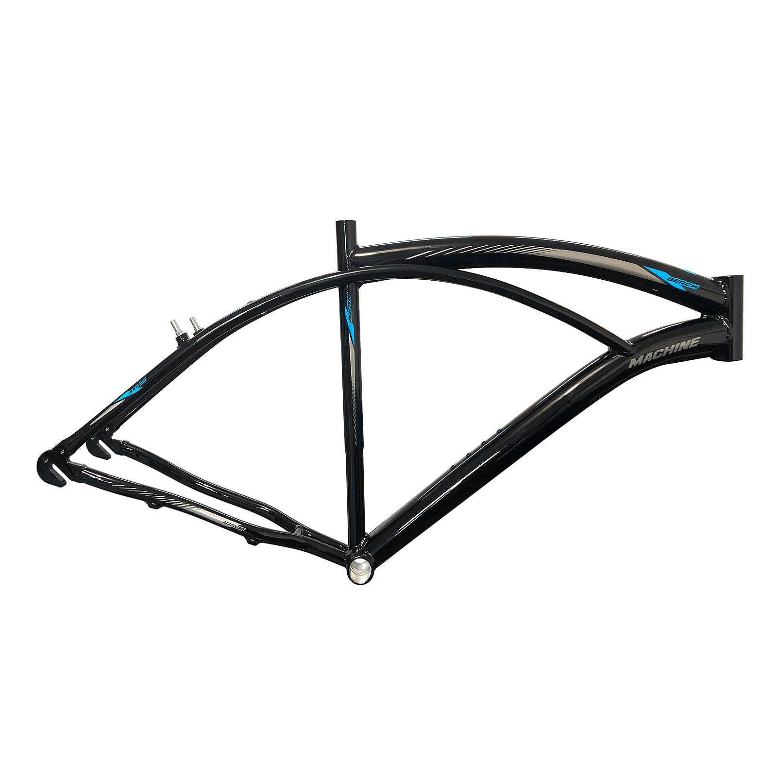 Quadro Bicicleta 26x19" Alumínio Beach Preto/Azul
