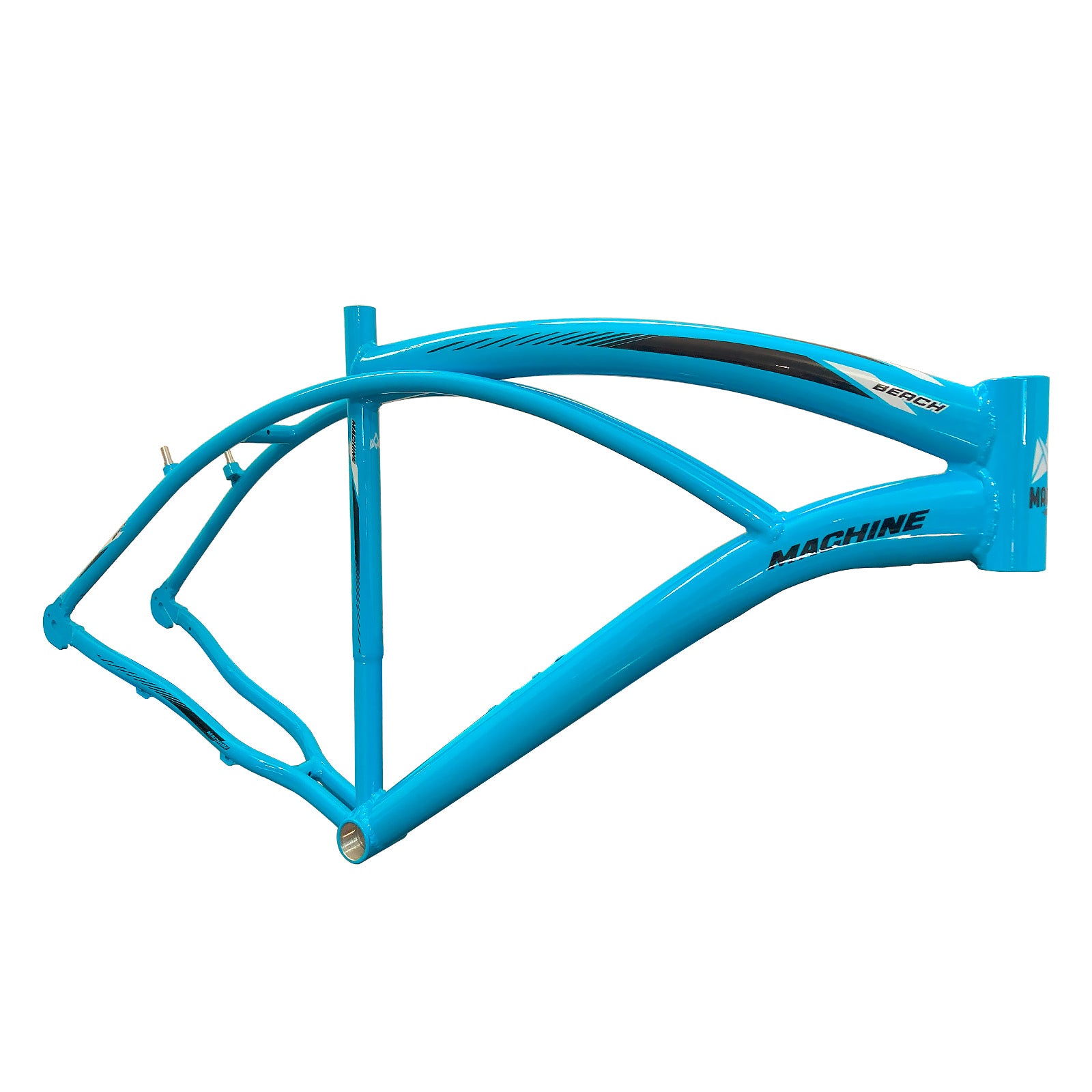 Quadro Bicicleta 26x19" Alumínio Beach Azul/Branco