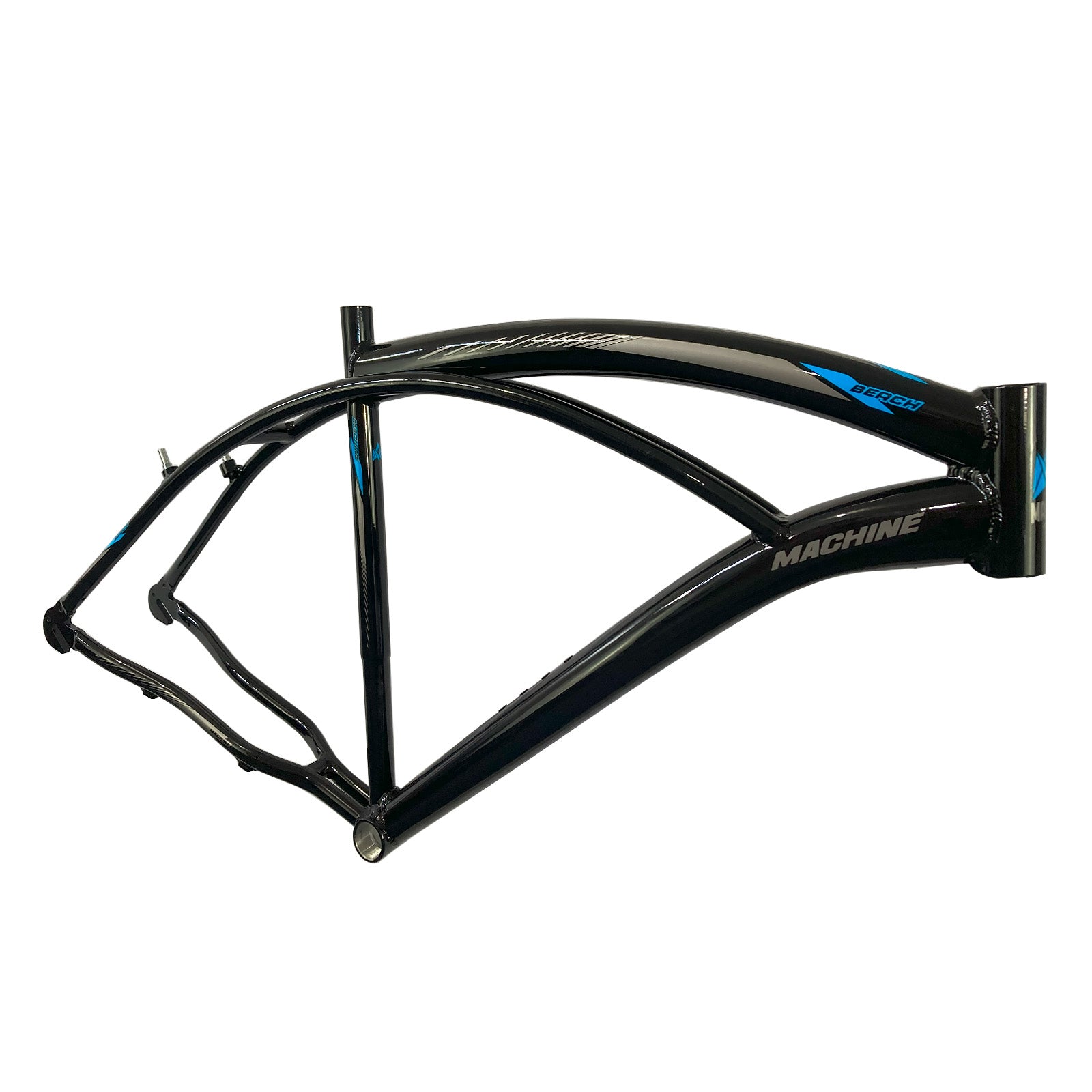 Quadro Bicicleta 26x19" Alumínio Beach Preto/Azul