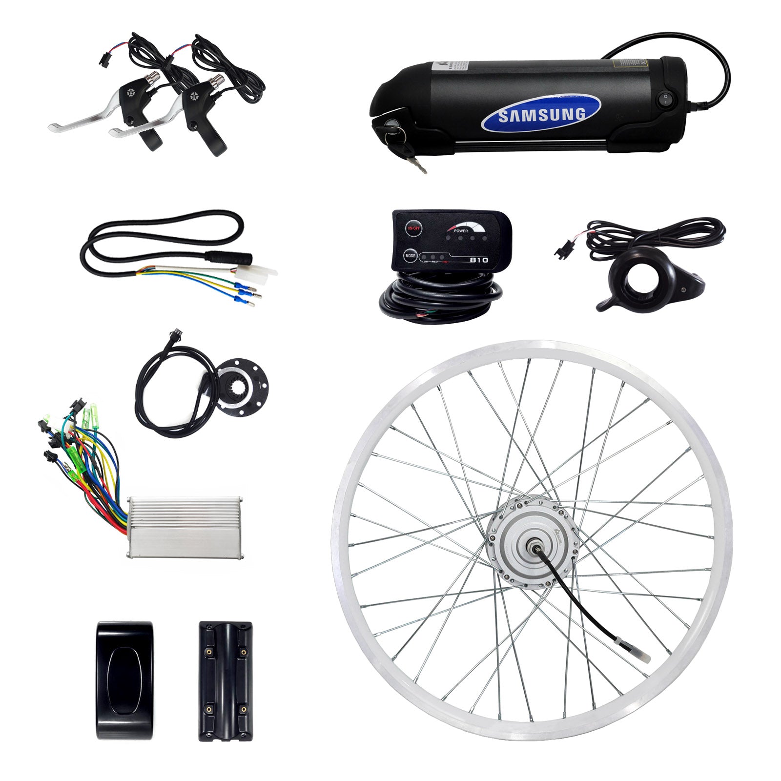 Kit Elétrico Dianteiro eBike 350W XF04 Bateria Lítio 36V 10AH Display S810