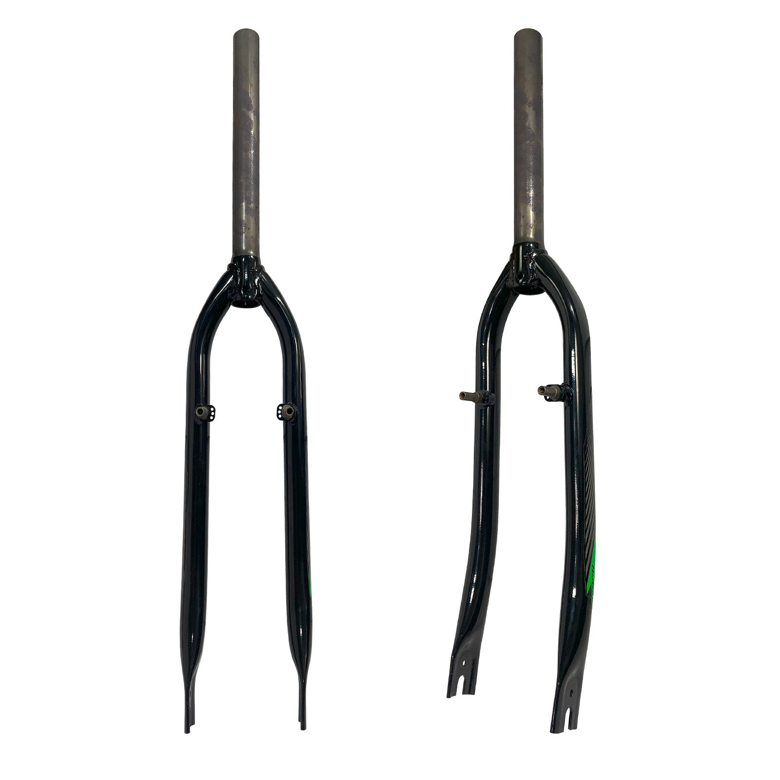 Garfo 26" Rígido 28,6mm Oversize Beach V-Brake Preto/Verde