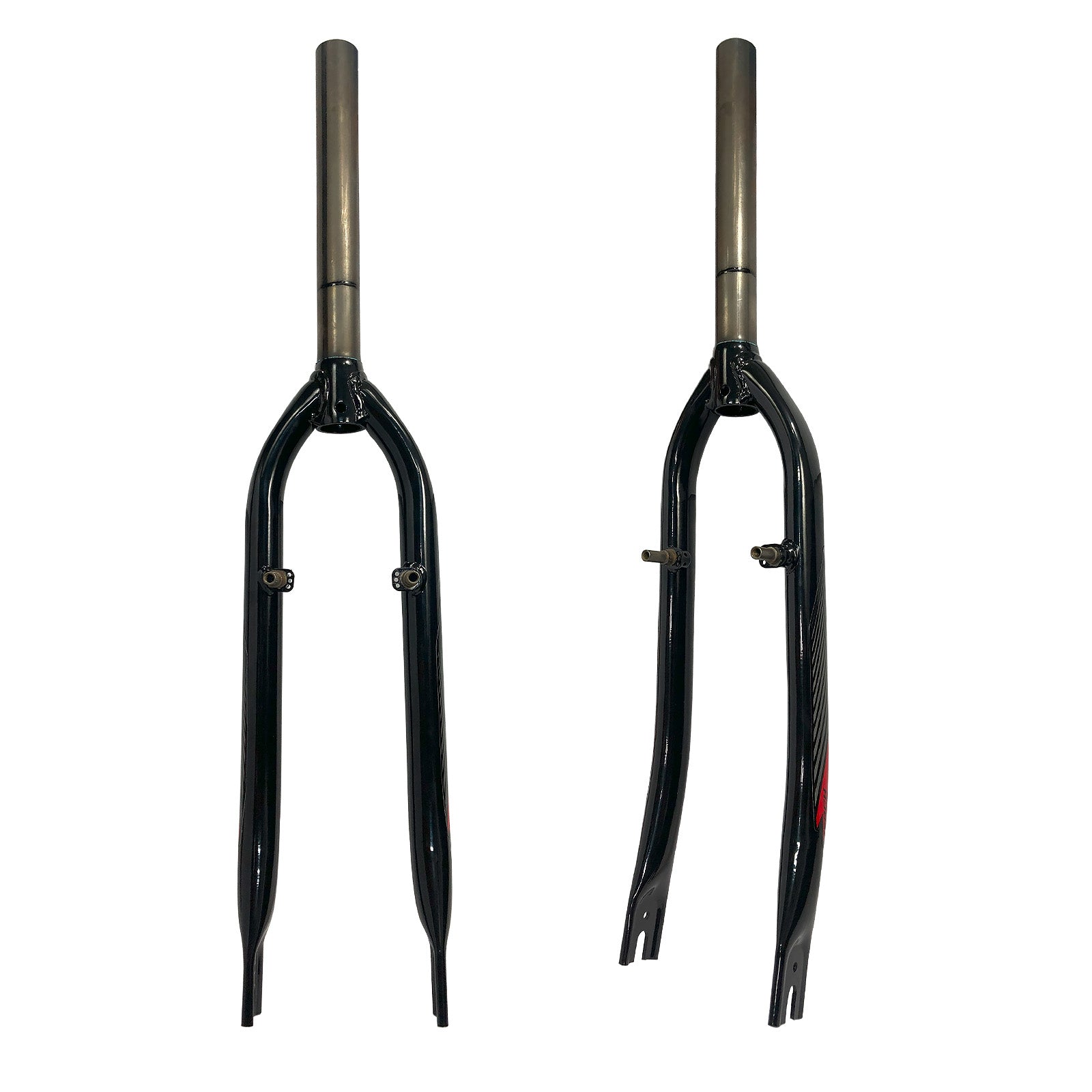 Garfo 26" Rígido 28,6mm Oversize Beach V-Brake Preto/Vermelho