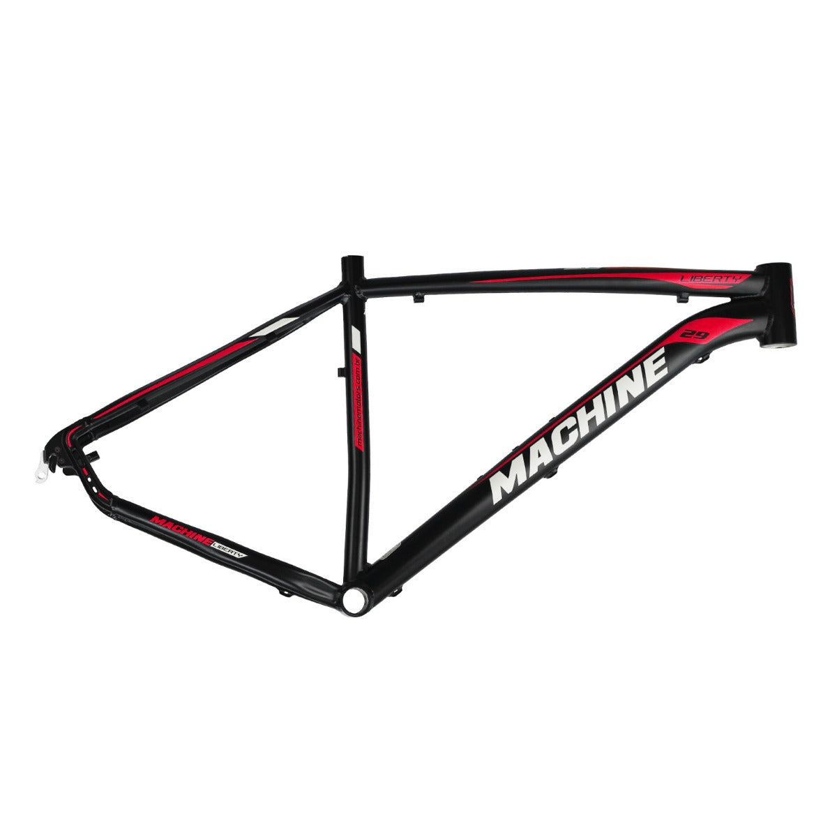 Quadro Bicicleta 29x19" MTB Alumínio Liberty Preto/Vermelho