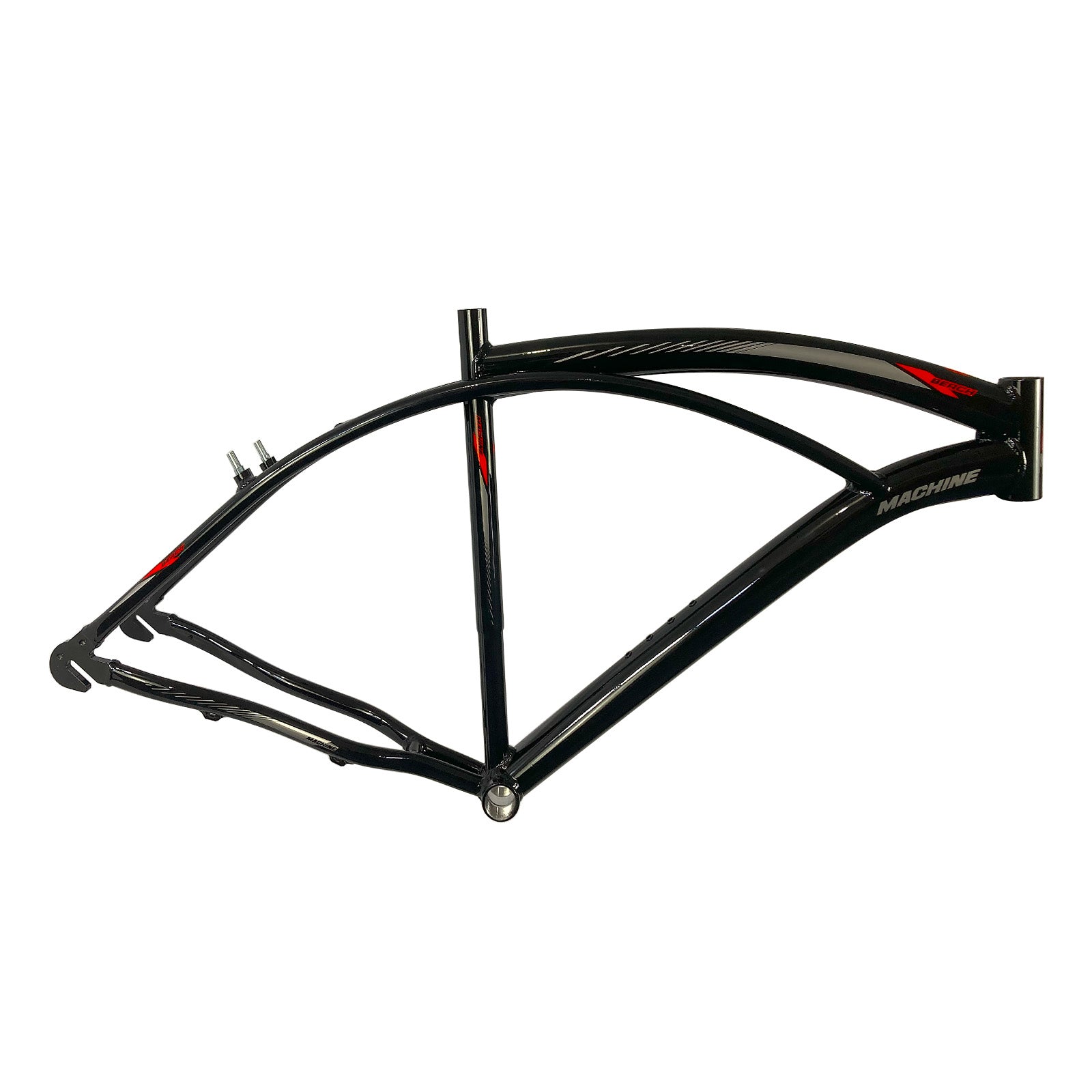 Quadro Bicicleta 26x19" Alumínio Beach Preto/Vermelho