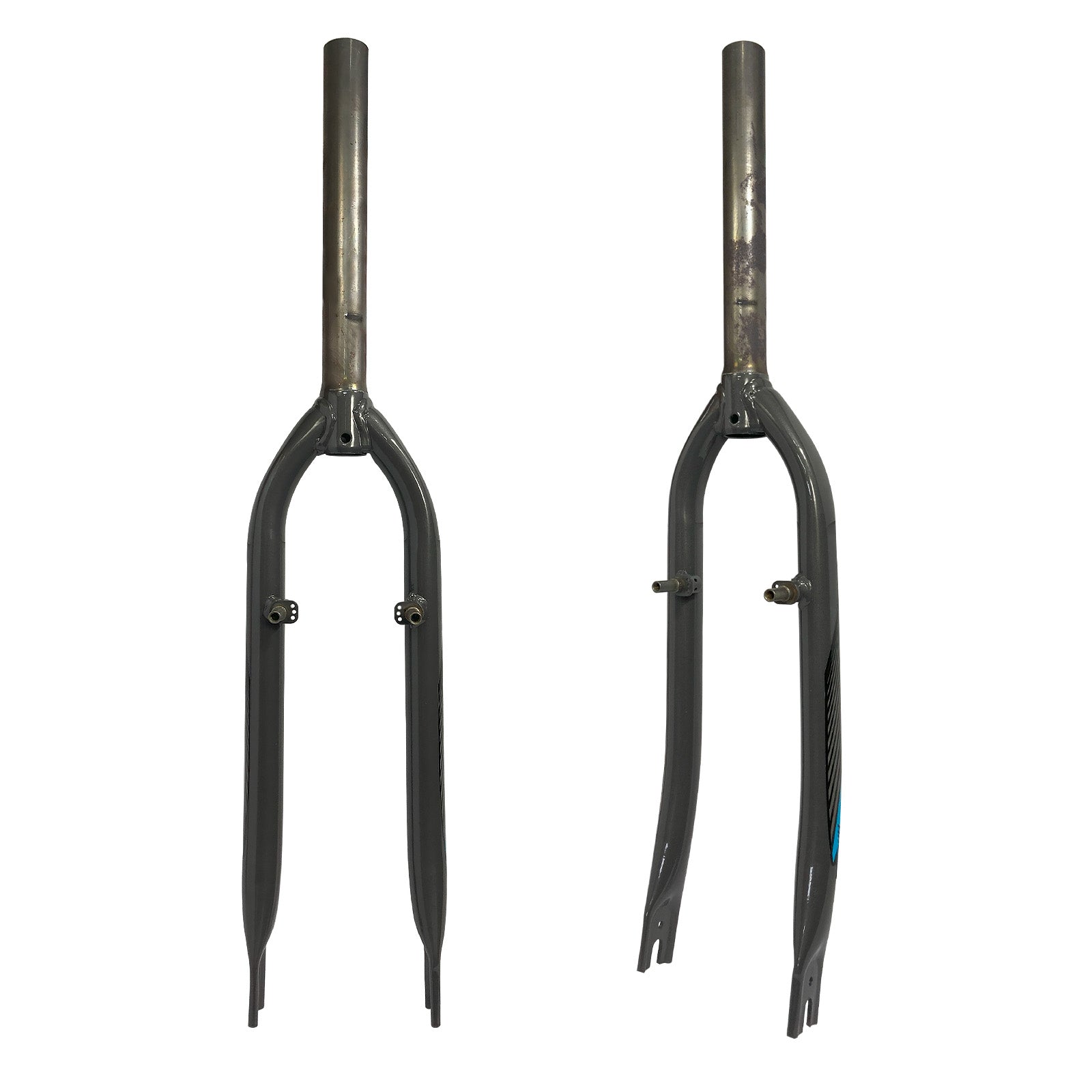 Garfo 26" Rígido 28,6mm Oversize Beach V-Brake Grafite/Azul