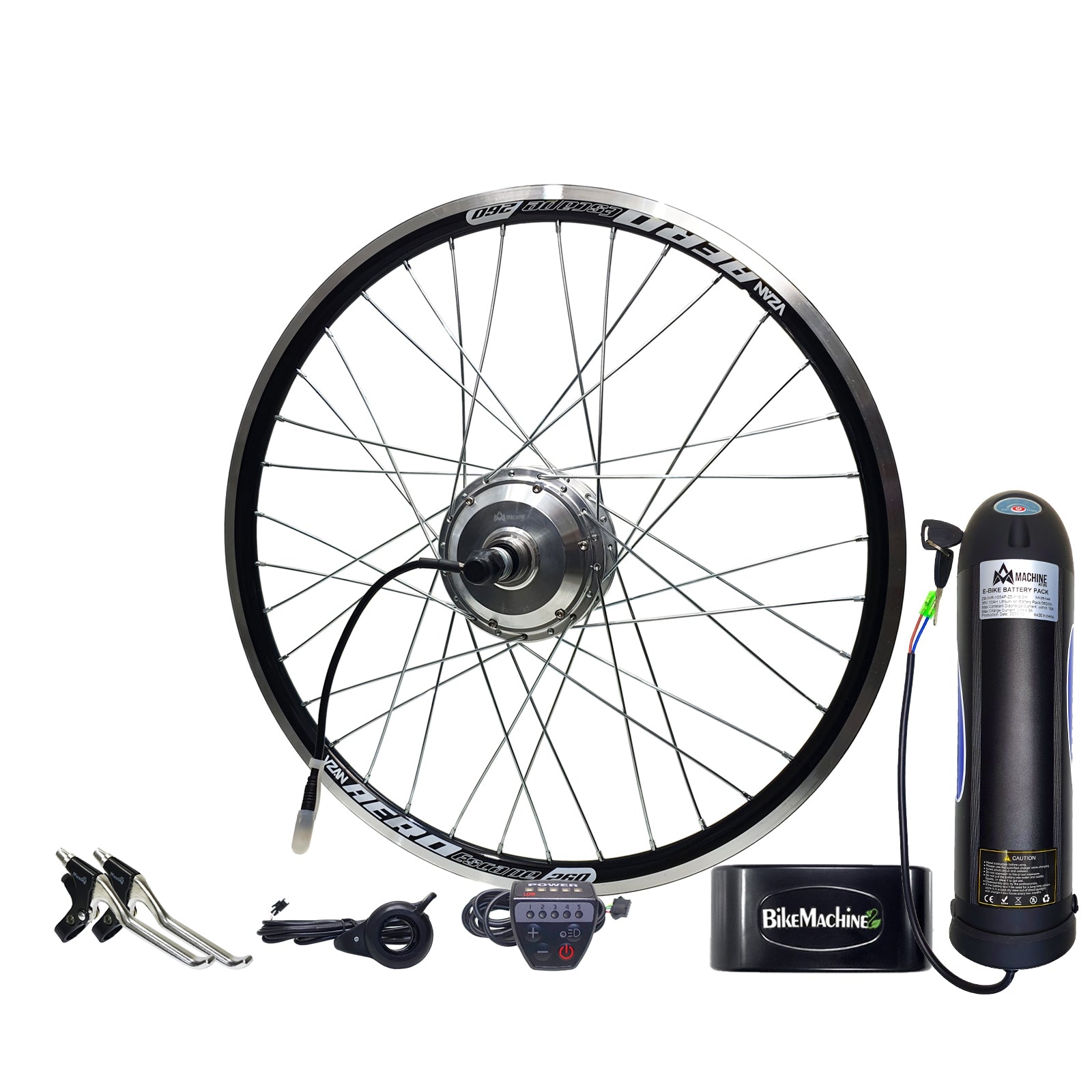 Kit Elétrico Traseiro 1V Bicicleta 350W Bateria Lítio 36V Display T320 Aro 20 Preto